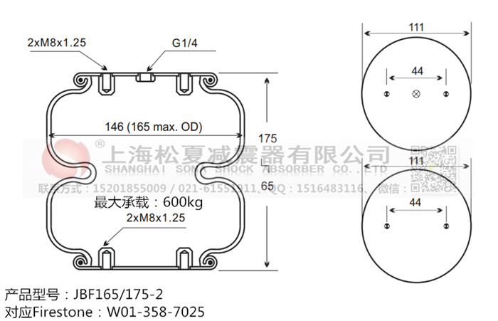 JBF165/175-2橡膠<a href='http://1l4lcs.cn/' target='_blank'><u>空氣彈簧</u></a>