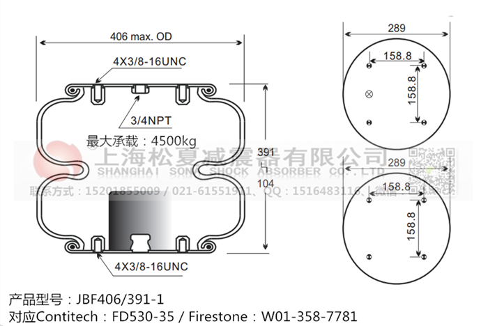 JBF406/391-2橡膠<a href='http://1l4lcs.cn/' target='_blank'><u>空氣彈簧</u></a>